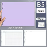 Mind Map Notebook Loose leaf Detachable B5 Cornell Notebook College Graduate Exam Notebook 120 Pages