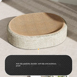16.14x12.2x3.93 Sturdy Pet Sleeping Mat For Indoor Cat Bed 2 in 1 Scratcher Mat Cat Bed Oval Cat Scratcher Pad