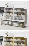 Angle Insertion Desk Pen Holder, Desktop Storage Box for Office Supplies & Cosmetics, Multifunctional Organizer Rack