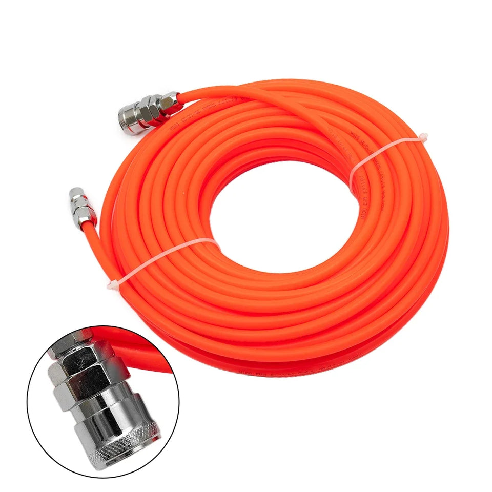 Heavy-Duty Pneumatic Straight Pipe Air Compressor Hose with Quick Connector – Ideal for Tools, Garden Gear & More
