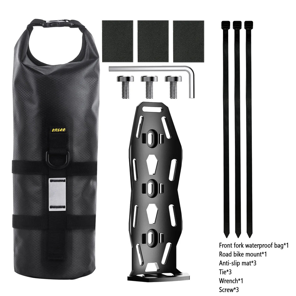 ENLEE Bicycle Multifunctional Front Fork Bag Outdoor Waterproof Bag 5L Capacity Road Mountain Bike Long-Distance Travel Bag