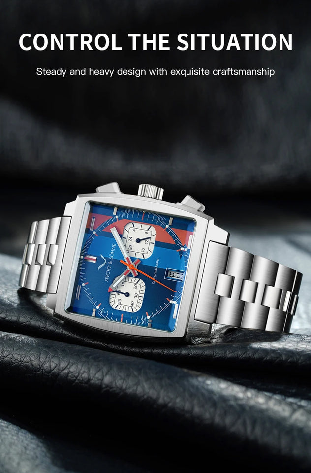 Specht & Söhne 2026 New Arrivals Hot Selling Fashion Men's Watches Stainless Steel Japan VK63 Chronograph Quartz Wristwatch