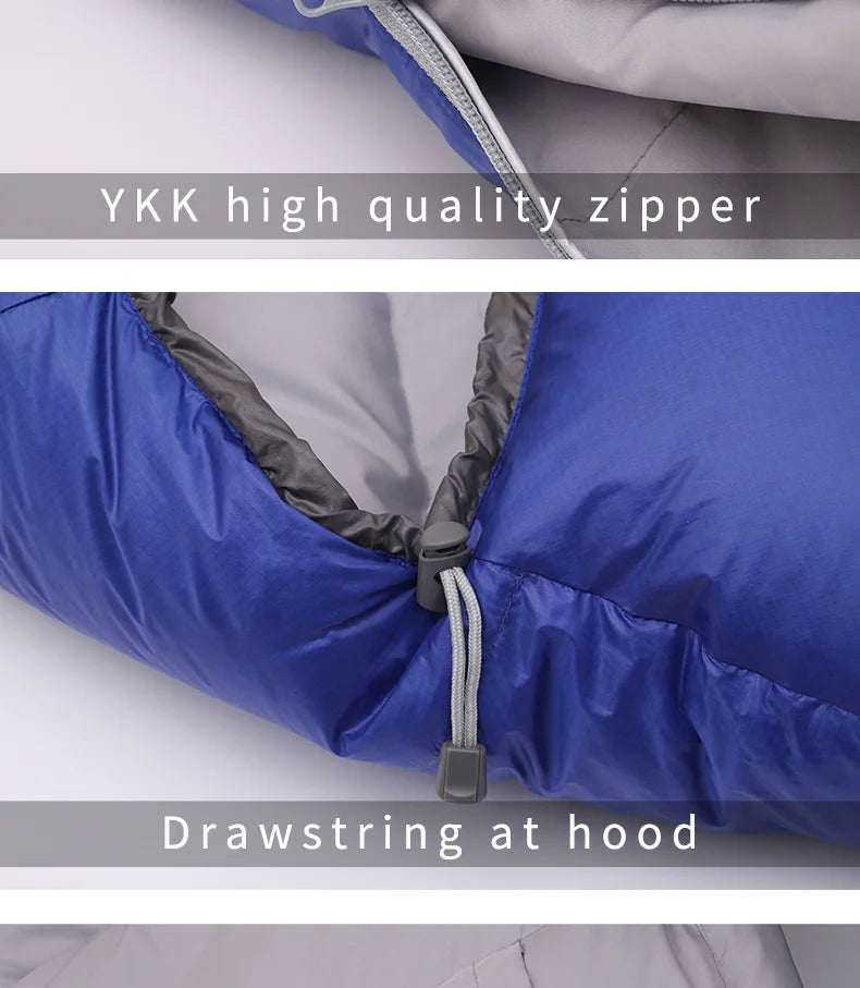 Kamperbox Sleeping Bag Winter Cold Down Sleeping Bag Camping Equipment Down Slippers Lightweight Sleeping Bag