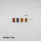 4Pcs Cute Miniature Dollhouse Mini Holding Latte Coffee Cup Mini Drinks Model For Dollhouse Doll Accessories