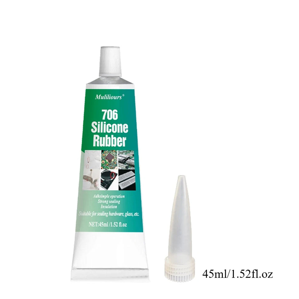 Electronic Waterproof Sealant 706 Silicone Rubber Paste Semi Transparent Insulation Anti Leakage Adhesive Fixing Glue