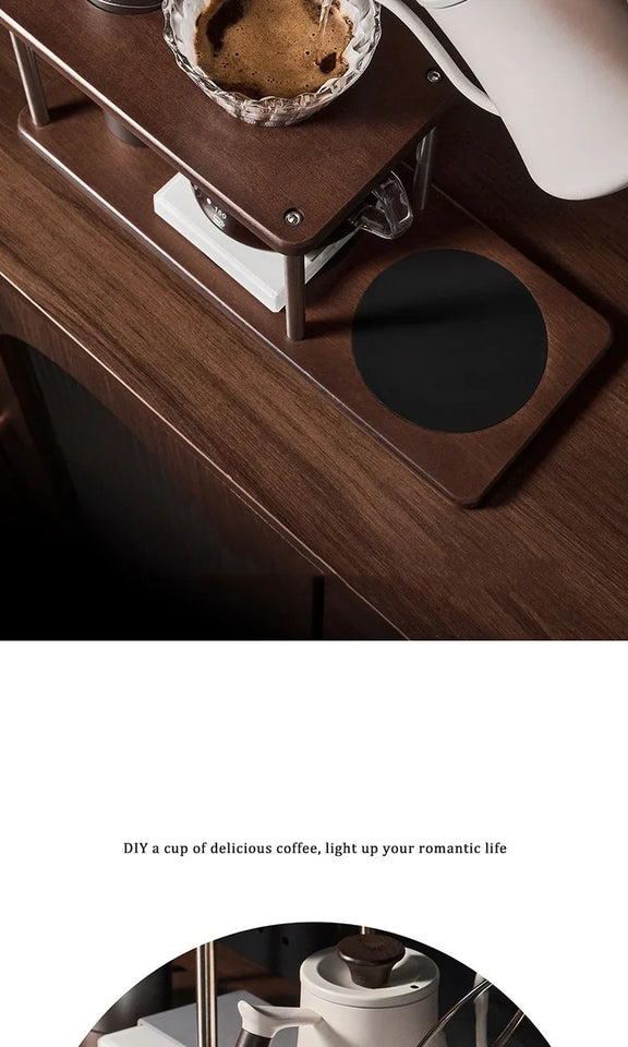 Hand-brewed Coffee Stand Detachable Camping Solid Wood Portable Coffee Brewing Tool Storage Rack Espresso Coffee Accessories