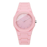 Casual Plastic Strap Women Quartz Wristwatch Fashion Simple Dial Quartz Watches For Ladies Clock Reloj Mujer (Without Box)
