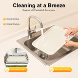 24Pcs Stackable Restaurant Trays Non-Slip Surface Commercial PP Food Serving Tray Set for Fast Food Hotel School Cafeteria