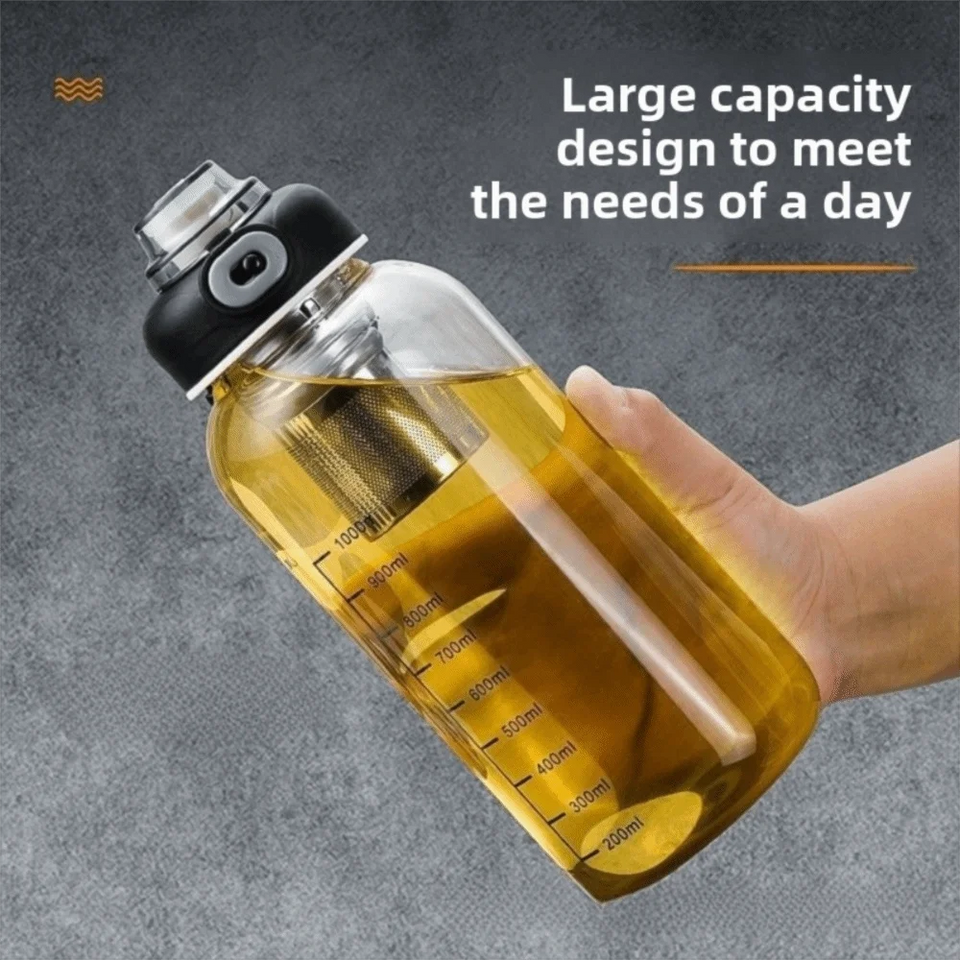 Tea Separation Glass Tea Cup Double Drinking with Handle Water Cup Large Capacity High Temperature Resistant Portable Kettle