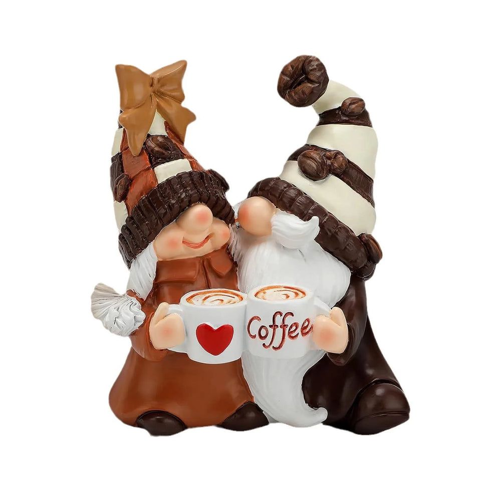 Coffee Gnome Dolls Coffee Gnomes Nordic Doll Bar Home Decoration Faceless Doll Elf Dwarf Figurine Layered Tray Table Decorations