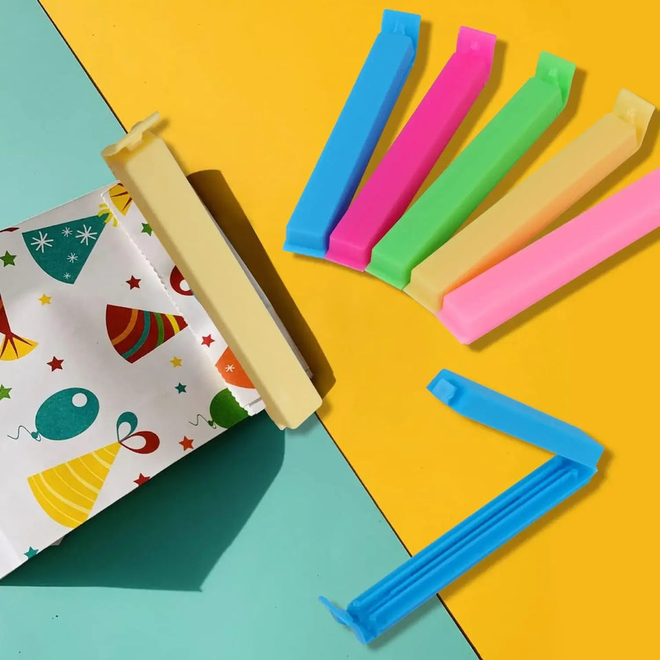 10/5PCS Portable Kitchen Storage Food Snack Seal Sealing Bag Clips Sealer Clamp Plastic Tool Kitchen Accessories Food Bag Clips