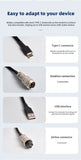 3M Type C Mechanical Keyboard Coiled Cable USB Keyboard Wire Mechanical Keyboard Aviator Desktop Computer Aviation Connector
