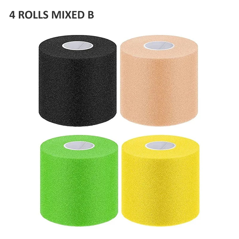 4/6 Pieces Foam Underwrap Sports Tape Pre Wrap Athletic Tape  Bandage for Ankles Wrists Hands Knees