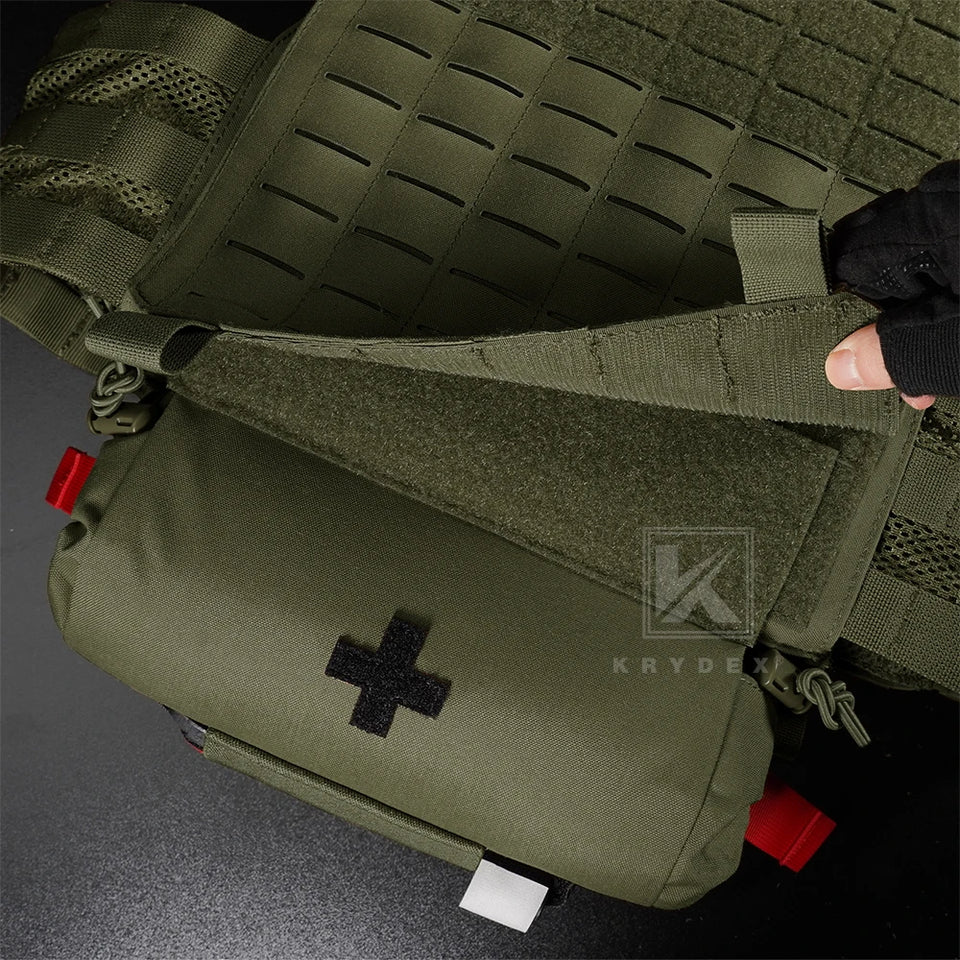 KRYDEX Tactical Roll Up First AID Trauma Pouch Medical EMT IFAK Pouch Dangler Drop Dump Pouch For Vest Chest Rig Accessories