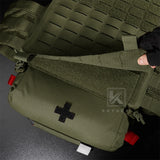 KRYDEX Tactical Roll Up First AID Trauma Pouch Medical EMT IFAK Pouch Dangler Drop Dump Pouch For Vest Chest Rig Accessories