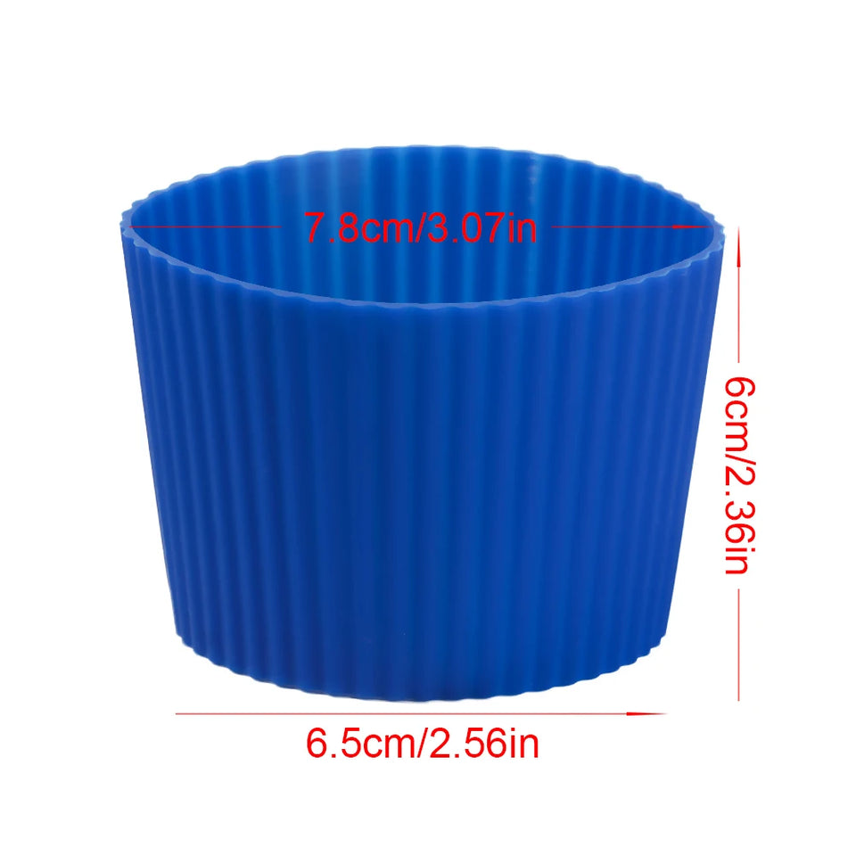 Silicone Cup Sleeve Heat Insulation Bottle Sleeves Non-slip Mug Sleeve Glass Bottle Cover For Mugs Ceramic Coffee Cups Wraps