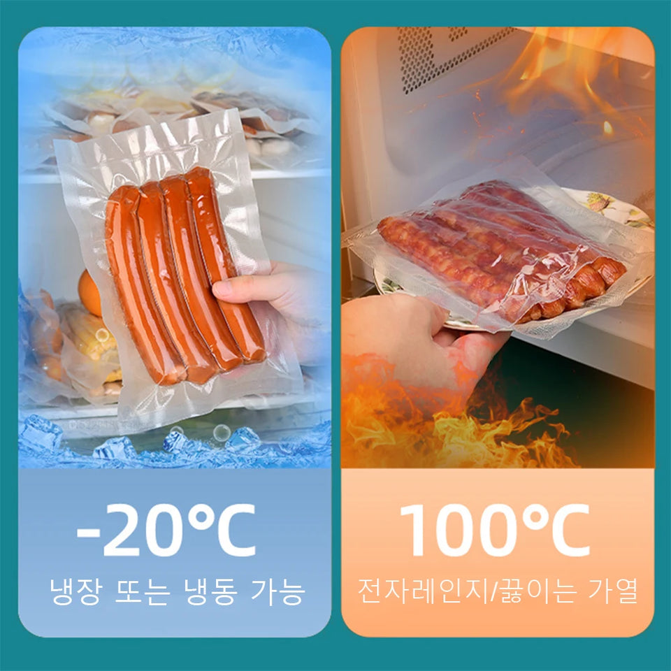 Food Vacuum Bags Sealer Storage Bags 5 Size For Kitchen Vacuum Sealer to Keep Food Fresh Saver Vacuum Packed Bags