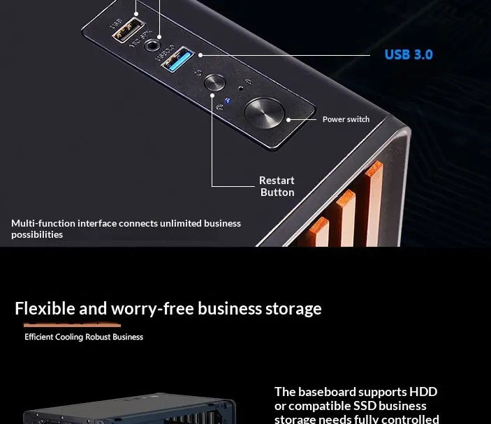 WJCOOLMAN Craftsman Series Small Chassis Home-Type Desktop Computer Supports M-ATX Motherboard - Compact Gaming PC Build