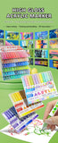 GuangNa 12 Colors/box Direct Liquid Hardhead High-gloss Acrylic Marker, for Student Notebook Writing, DIY Painting Graffiti