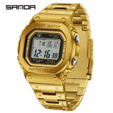 SANDA 2162 Men's Electronic Digital Watch Countdown LED Electronic Night Light Sports Waterproof Men's Electronic Watch