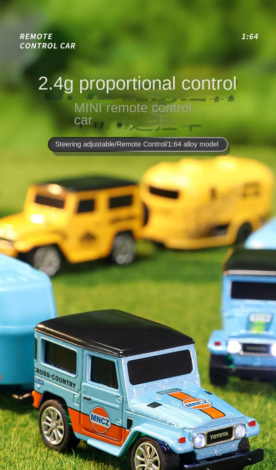 J40Small Mini Remote Control Alloy Birthday Gift Toy Car Model with Lights and Hanging Box for Boys