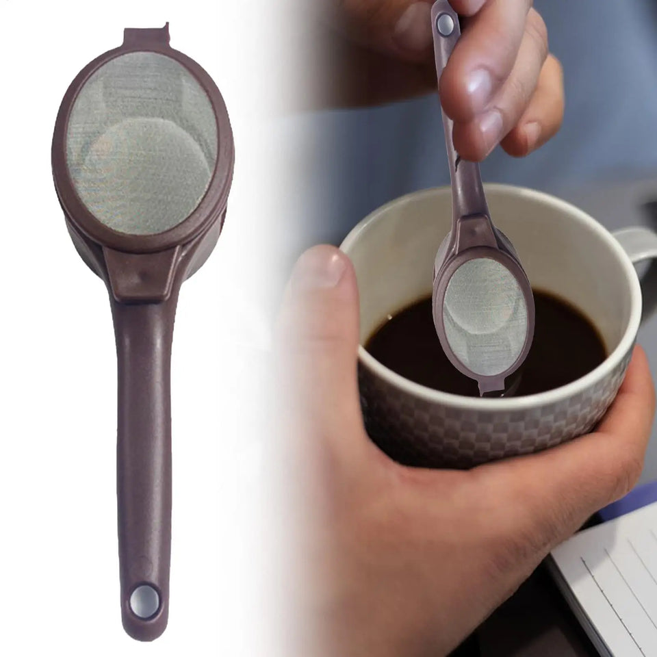 Coffee Filter Spoon Reusable Coffee Capsule Powder Tea Infuser Loose Leaf Strainer Bag Spoons Fine Pastic Mesh Kitchen Filters