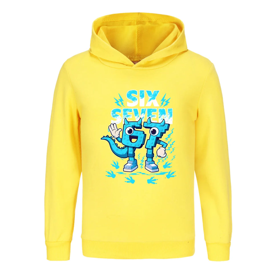Kids Clothes Steal a Brainrot Six Seven 6-7  Baby Girls Hooded Sweatshirt Pants 2pcs Set Boys Autumn Pullover Tracksuits 5192