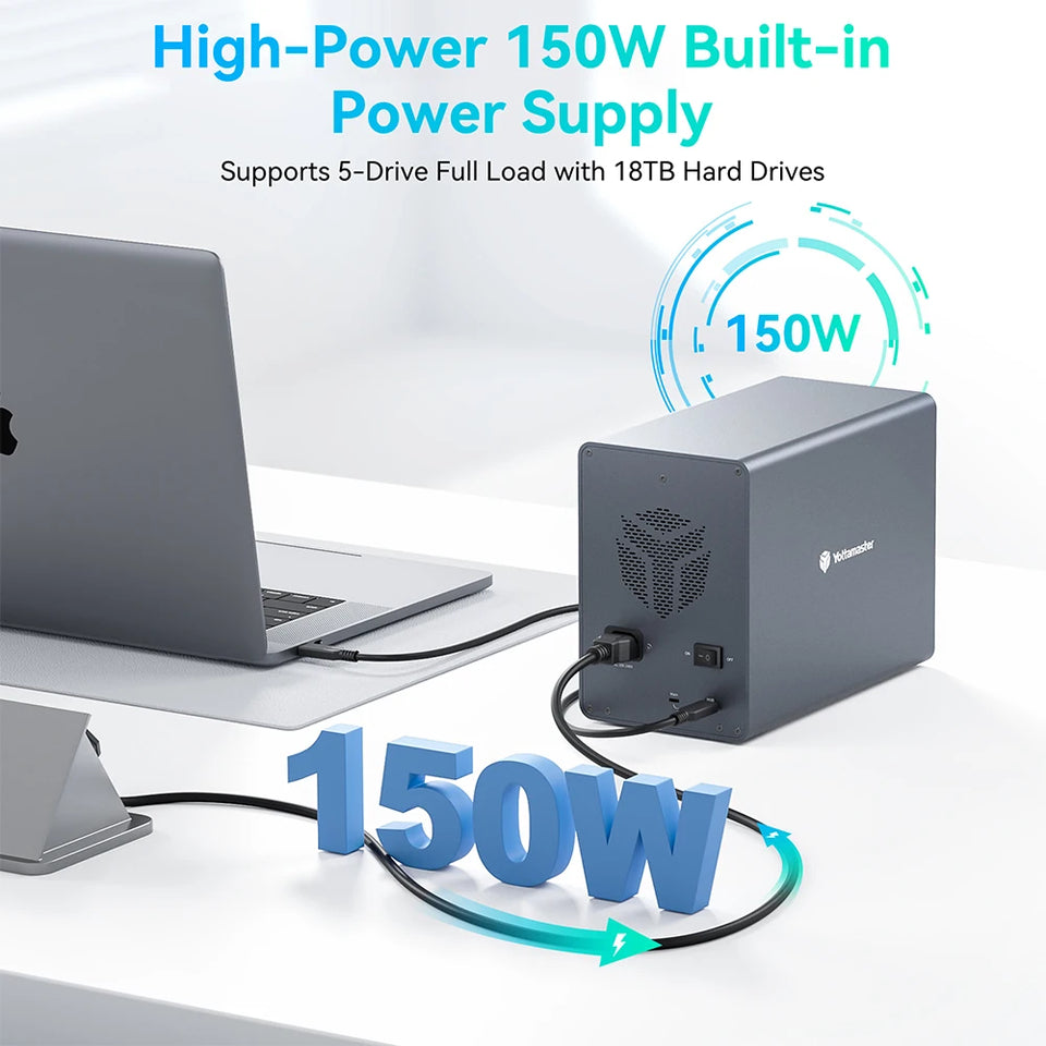 【Free Local Warehouse!】Yottamaster 150W External Hard Drive Enclosure 2.5"3.5" SATA HDD SSD Enclosure RAID Hard Drive Storage