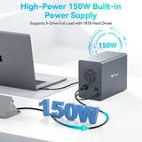 【Free Local Warehouse!】Yottamaster 150W External Hard Drive Enclosure 2.5"3.5" SATA HDD SSD Enclosure RAID Hard Drive Storage