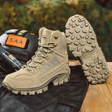 2024 New Winter Work boots Men's Desert Tactical Boots Outdoor Hiking Shoes Men's Leather Desert Combat Ankle Boots Plus Size