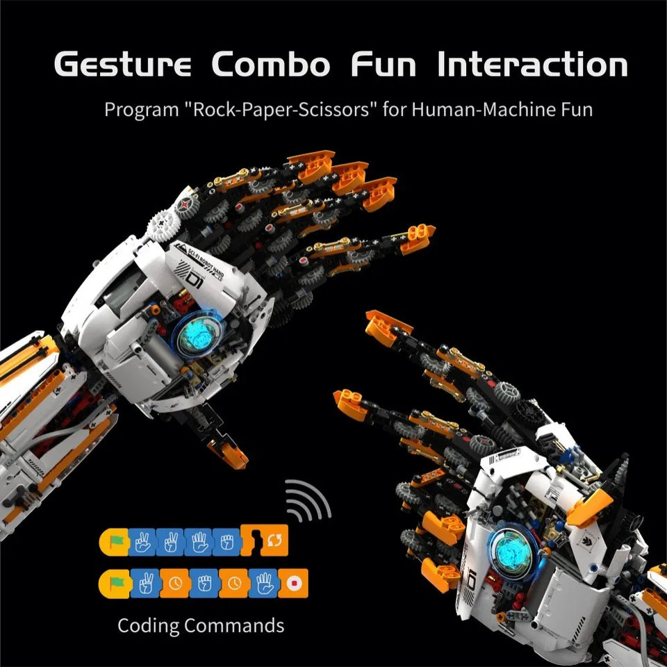 1628PCS DIY Robotic Arm Building Set - Programmable Motorized Bionic Model, STEM Engineering Gift for Kids & Teens Ages 8-14