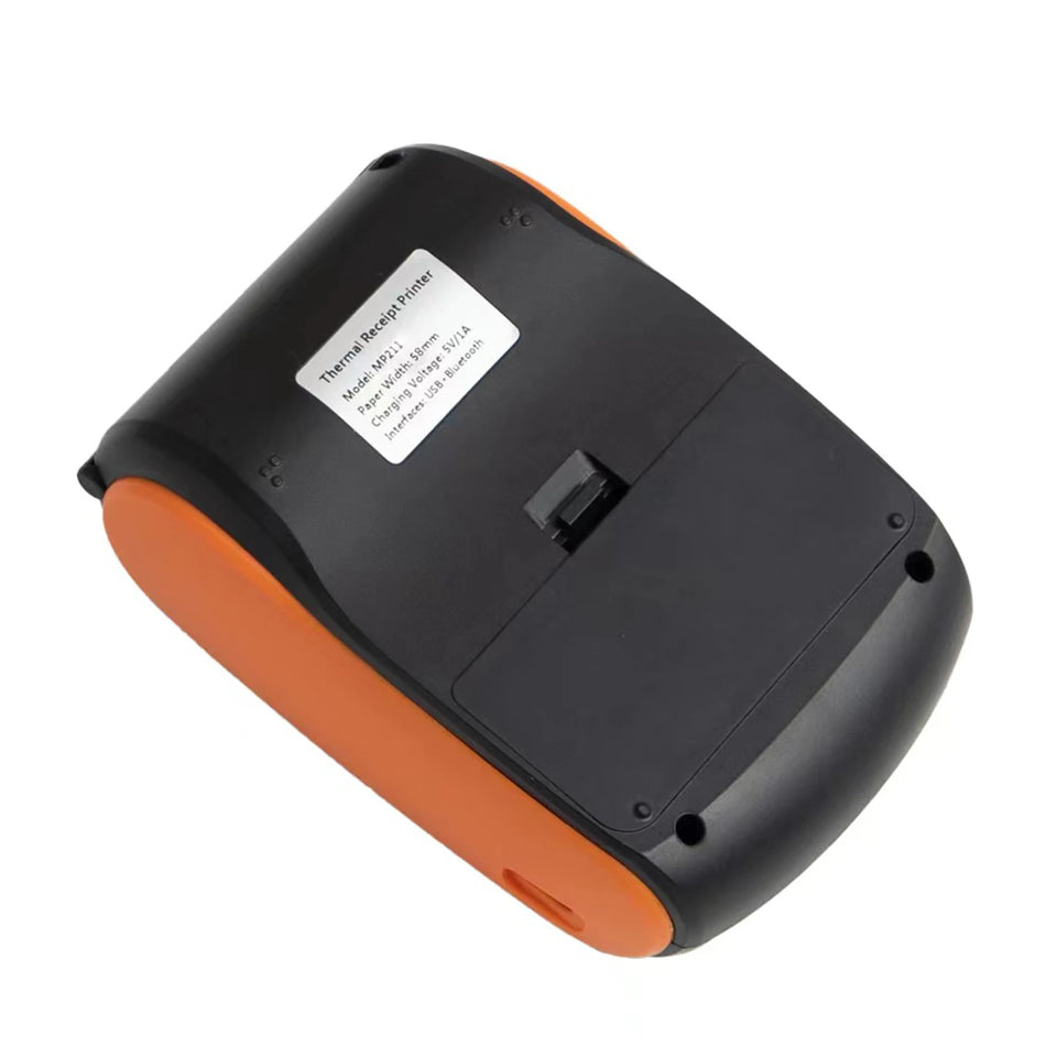 Receipt Printer Portable 58mm Mobile Thermal Printer Wireless BT Mini Bill Ticket Printing Printer with 1pcs Thermal Paper Rolls