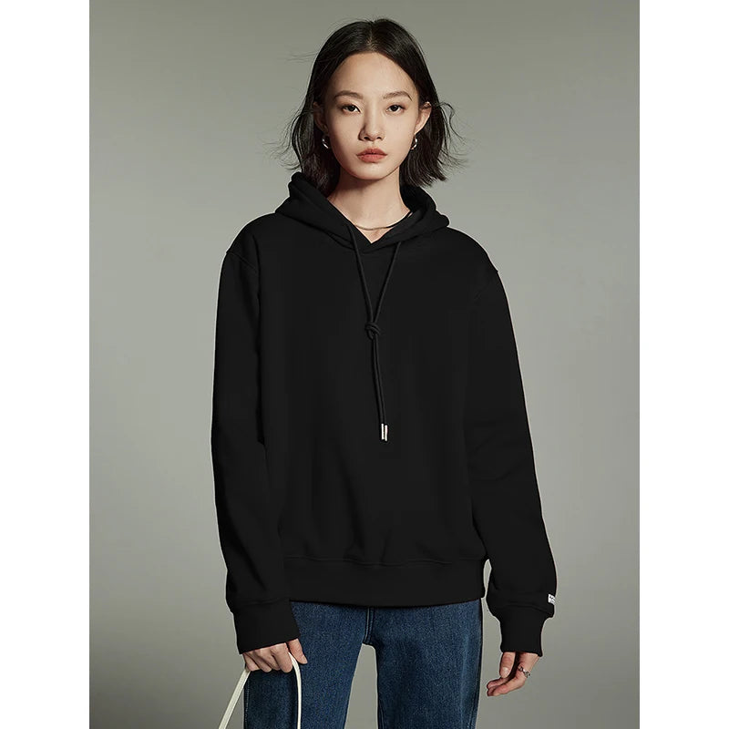 Women Plush Hoodies Sweatshirt 2024 Autumn Long Sleeve Loose Hooded Sweatshirt Versatile Leisure Multicolor Warm Pullover Tops