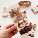 Coffee Warm Color Cute Cartoon Princess Hairpins Children Girls Kid Hair Clips Barrettes Accessories Hairclip Headwear Headdress
