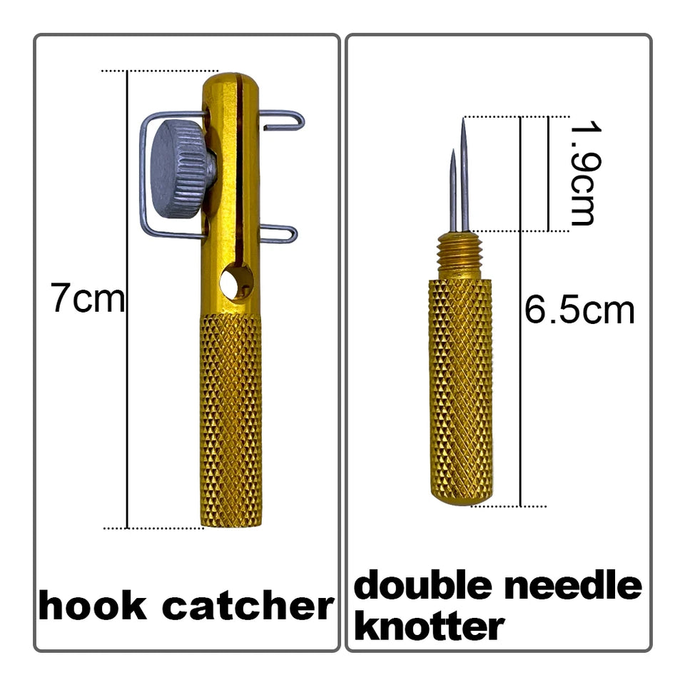 Metal hook binding device fishhook Manual hook binding device dual-purpose sub-wire knoter Wire binding device Fishing gear