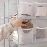 Hanging Closet Organizer and Storage, Easy Mount Foldable Hanging Closet Wardrobe Storage Shelves, Clothes Handbag Shoes