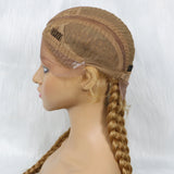 KIMA New Arrival 26 Inches Braided Wigs Synthetic Lace Front Hair Wig With Baby Hair for Black Women