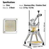 SucceBuy Commercial Vegetable Fruit Heavy Duty Professional Food Dicer Kattex French Fry Cutter Onion Slicer Stainless Steel
