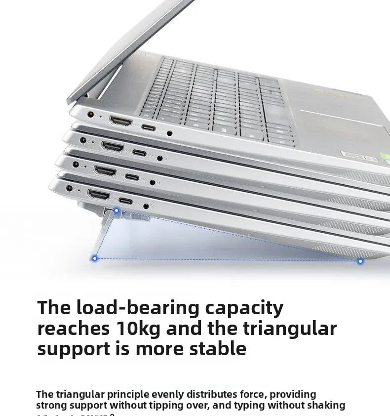 Desktop Riser Portable Foldable Laptop Stand Plastic Feet Hidden Keyboard Mini Adjustable Support Holder for Notebook