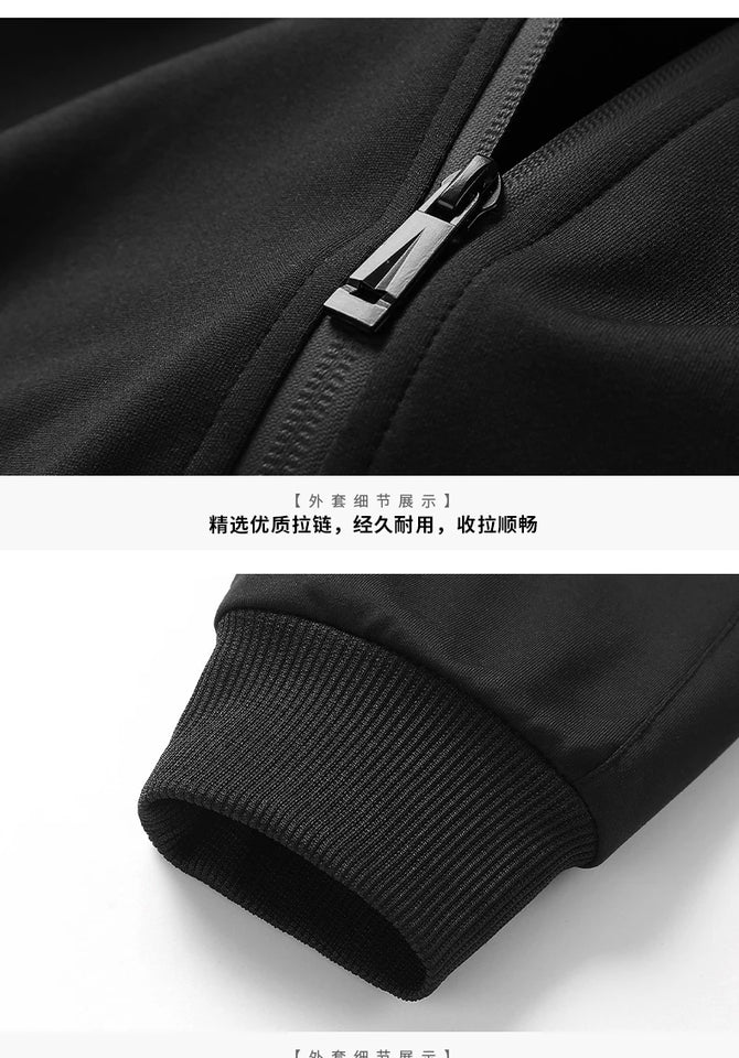 Spring Autumn Casual Men's Sports Suit Jacket Trousers Two-piece Set Sweatshirt Men's Tracksuit