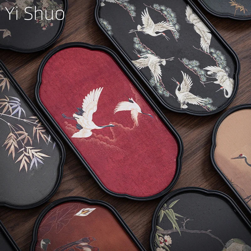 Tea Tray Dry Small Absorbent Tea Table Household 2024 New Pot Bearing Guochao Tea Ceremony Serving Tray