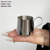 12.5/30ml Mini Coffee Milk Frothing Jug Latte Art Milk Frother Pitcher Stainless Steel Measurement Jug Pot Coffee Accessorie