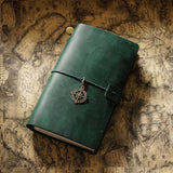 Refillable Leather Travel Notebooks Diary, Retro Handmade Leather Portable Travel Journals Sketchbook for School Office Supplies