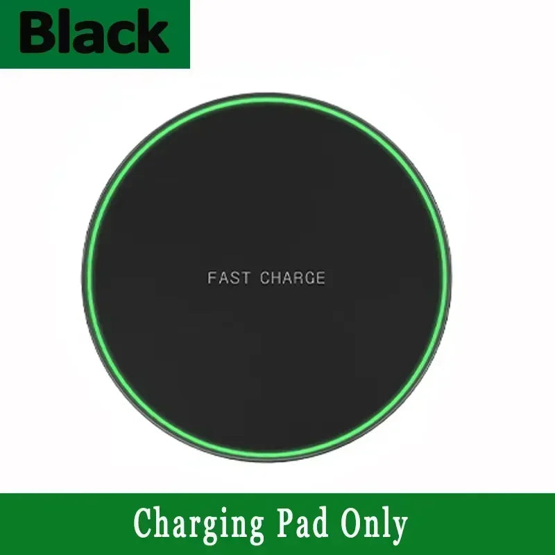 Fast Wireless Charger Pad Stand for iPhone 16 15 14 Samsung Xiaomi Earphone Phone Chargers Induction Wireless Charging Station