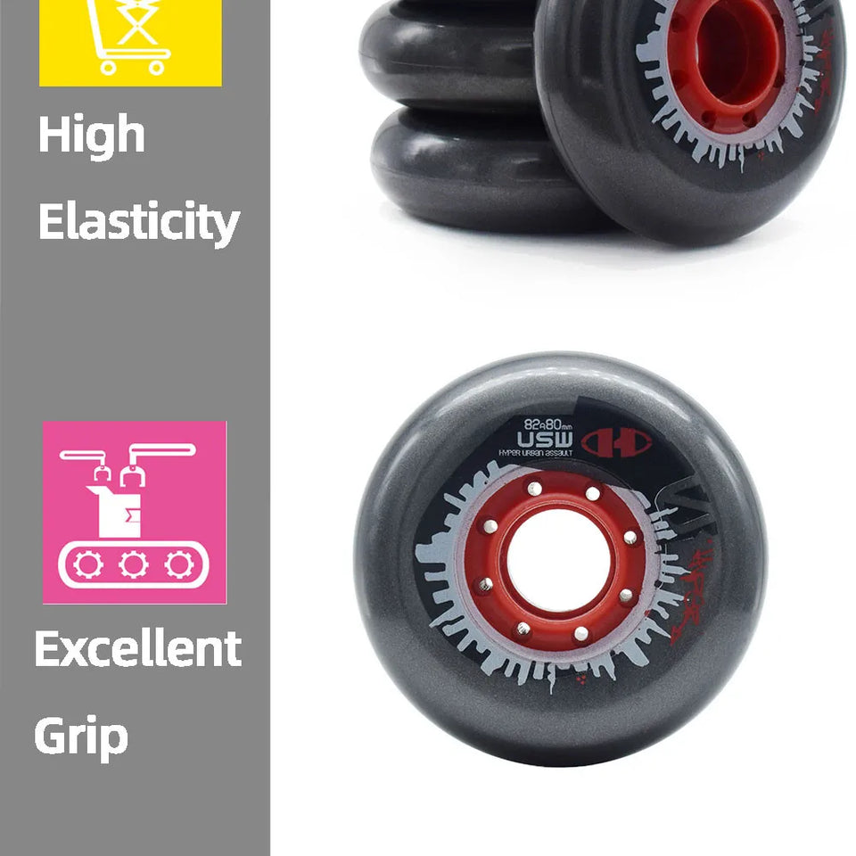 82A Original Hyper USW Slalom FSK Roller Skates Wheel with 80mm Diameter 24mm Thickness Inline Skating Tires 8 pcs/lot