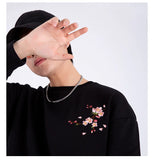 Floral Embroidery Unisex Pullovers Sweatshirt For Men Loose Fit Autumn Quality Cotton Fashion Casual Oversized Luxury Pull Homme
