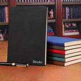 Personalized Custom NoteBook 3D Silvery Engraving Name Minimalist Notebook Faux Leather A5 Soft Cover with Bookmarks