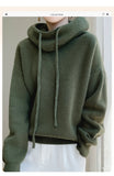 100% Australia Wool Women's Hooded Sweater Long Sleeve Pullovers New Arrivals Knitted Jumper Cashmere New In Sweatshirts Fashion