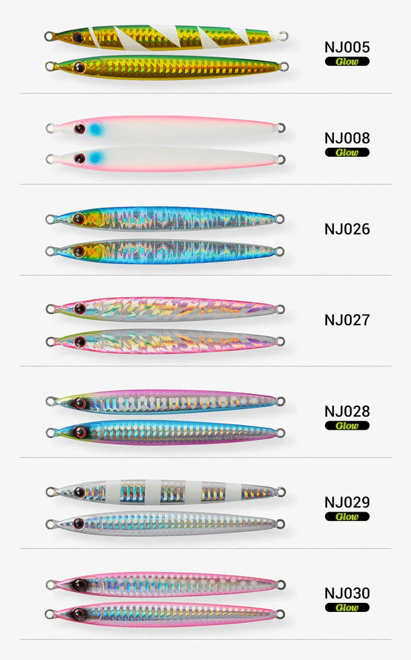Noeby Metal Jig Fishing Lure 60g Long Casting Jigs Steel Panels Stronger Shore Jigging Long Casting Saltwater Fishing Lures