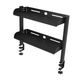 Clamp on Desk Shelf Black Desk Organizer Strong Load Bearing for Sundries Gaming Devices Office